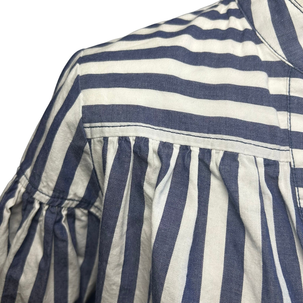 Anthropologie Blue White Striped Dolman Sleeve Top XS Cotton Casual Chic Boho