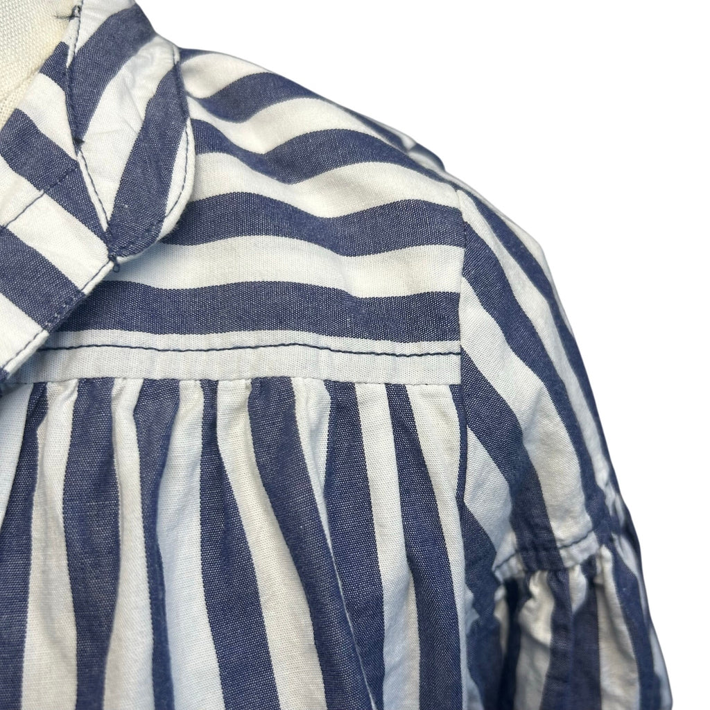Anthropologie Blue White Striped Dolman Sleeve Top XS Cotton Casual Chic Boho