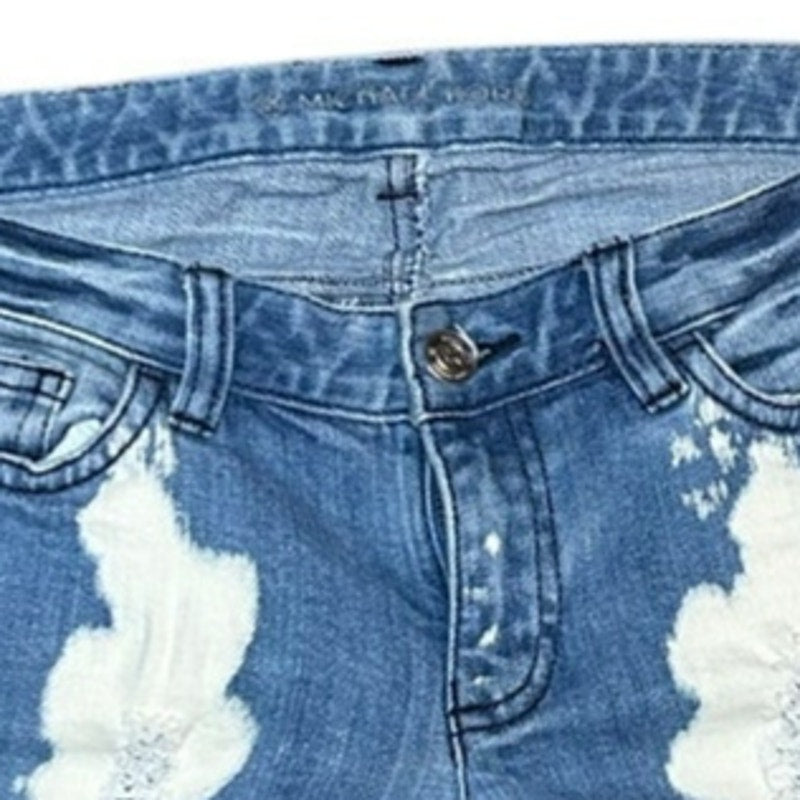 Michael Michael Kors Bleach Splatter Distressed Skinny Jeans