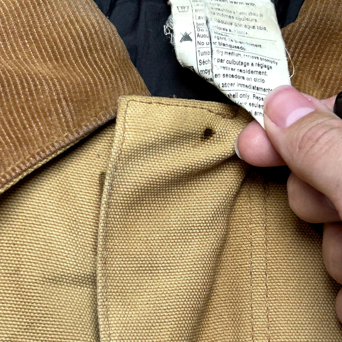 VTG 90s Carhartt J18 48R Tan Quilted Duck Detroit Work Barn Jacket Coat Gorpcore