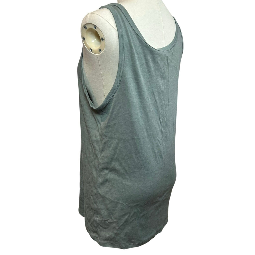 A New Day Gray Scoop Neck Tank Top Ribbed Knit Minimalist Basics XL Loungewear