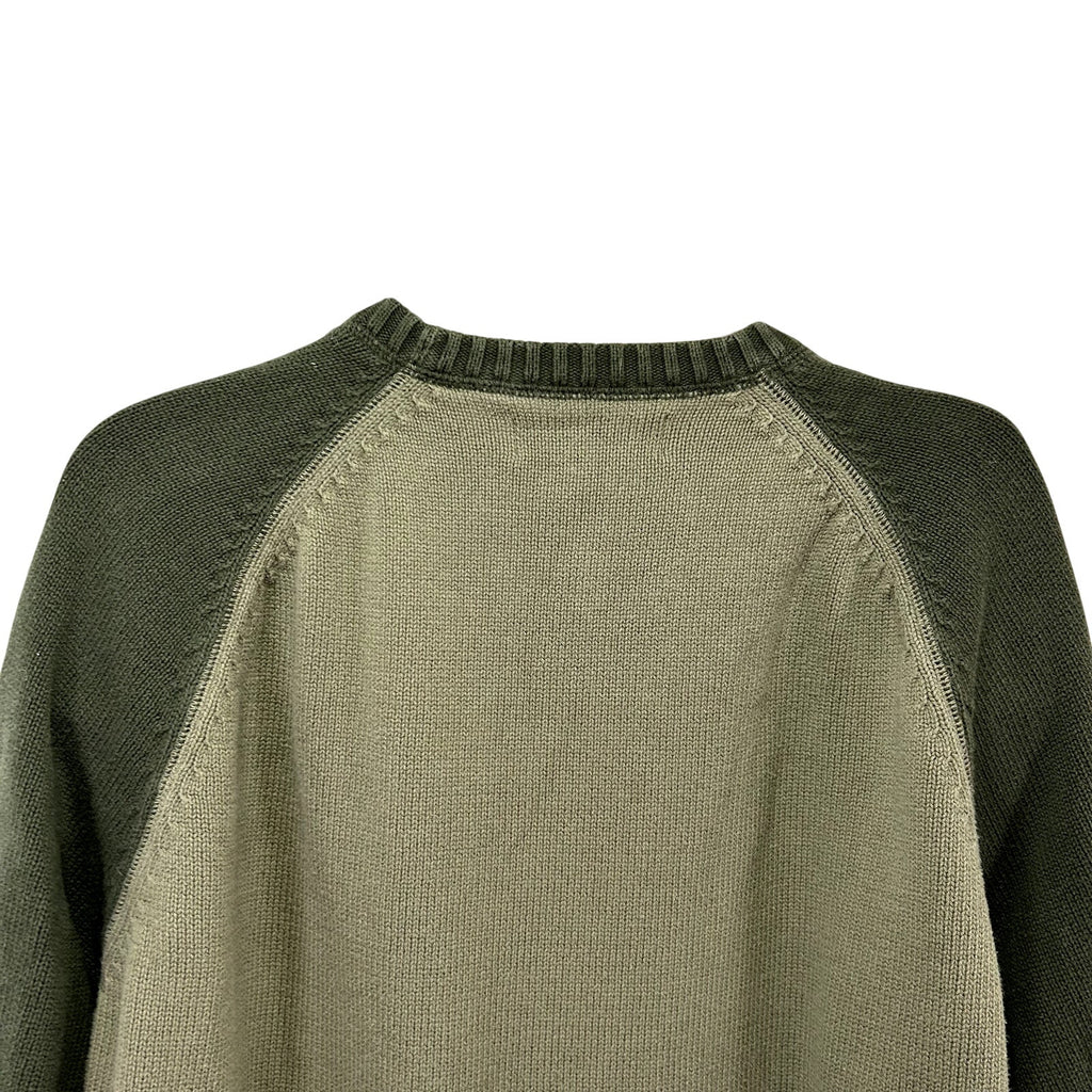 Eddie Bauer 2XL Green Dolman Sleeve Cotton Gauge Sweater Casual Basic Monochrome