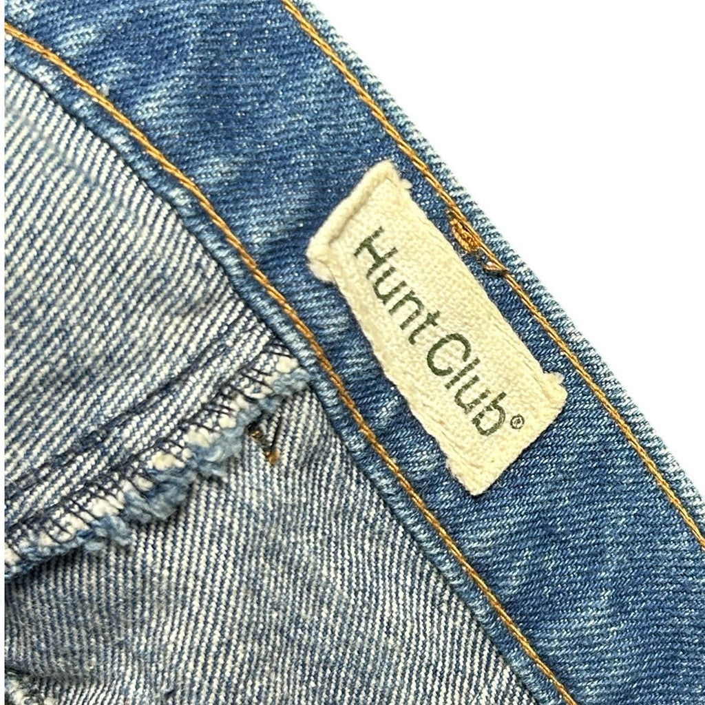 VTG Hunt Club Denim Mini Skirt Made in USA High Waisted Paneled Blue Size 4