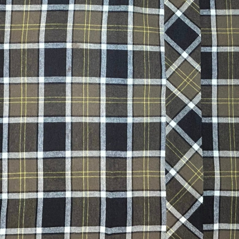 VTG 50s Graff Brown Plaid Wiggle XS Skirt Retro Preppy Dark Academia Twee Casual
