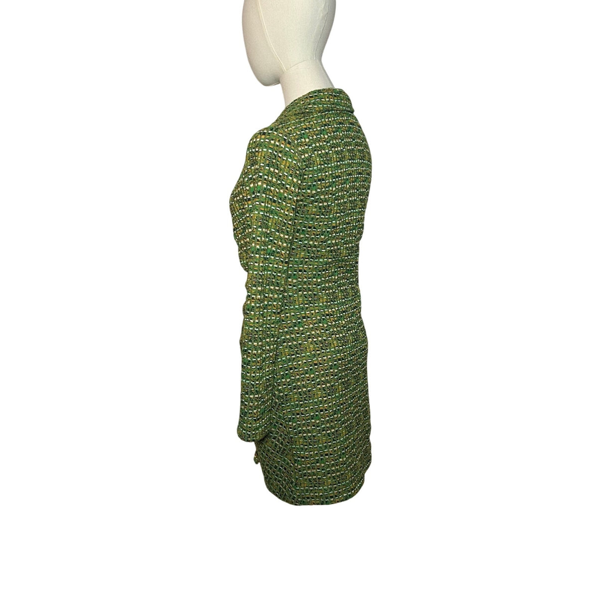 Stradivarius Green Long Sleeve Knit Dress M Minimalist Preppy Retro Streetwear