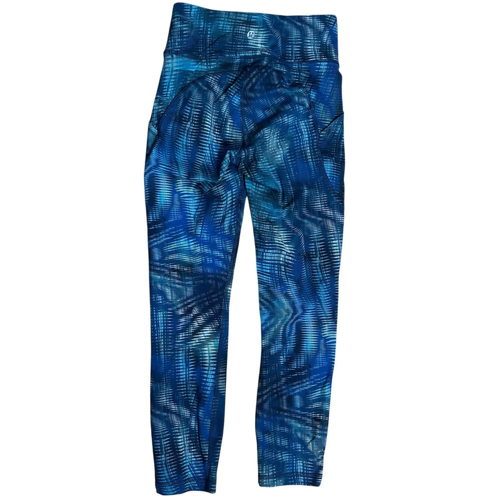 Lululemon Wunder Train HR Pocket Legging Blue Green Geo Wave 4