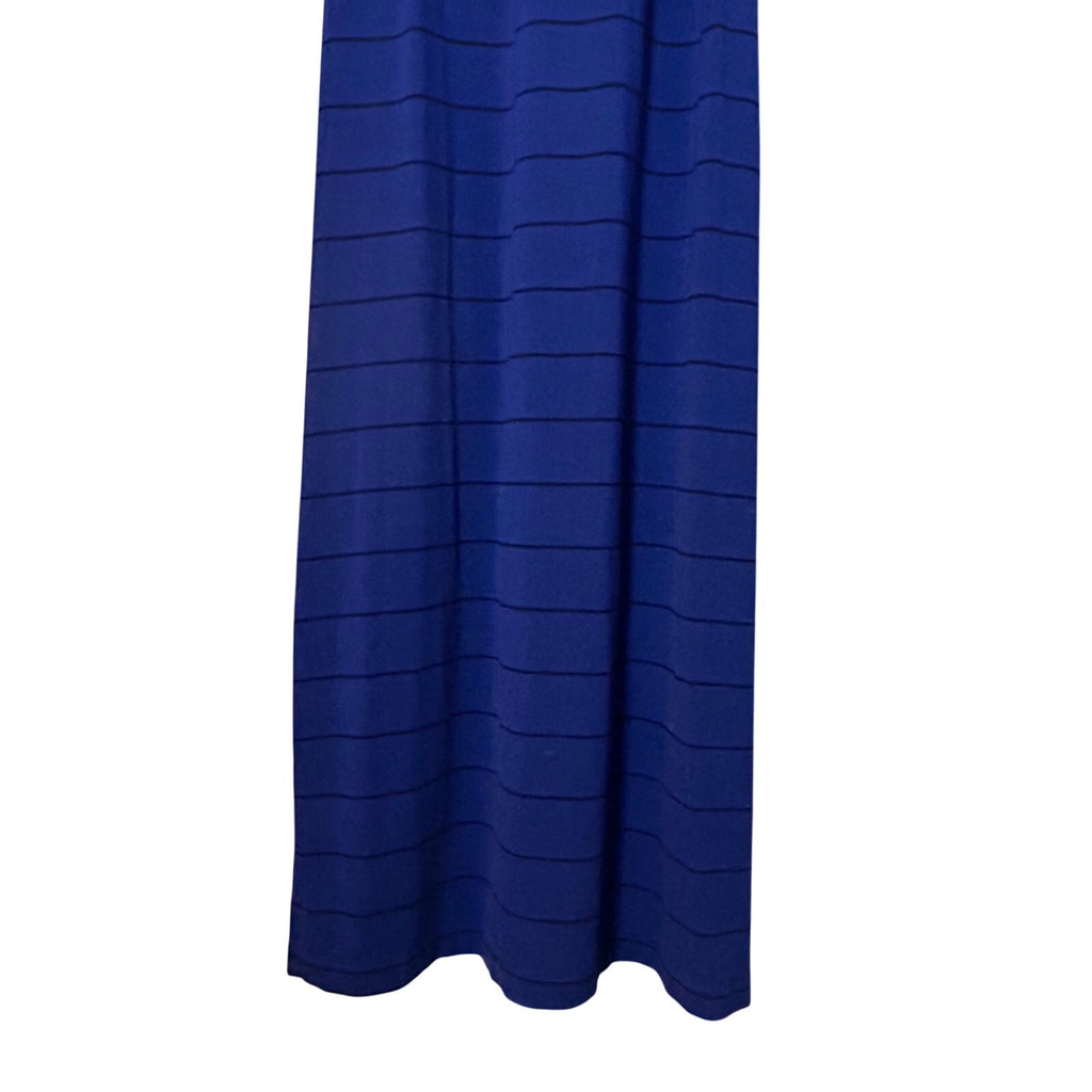 Banana Republic Striped Knit Maxi Dress Mountain Blue Small Coastal Minimalist