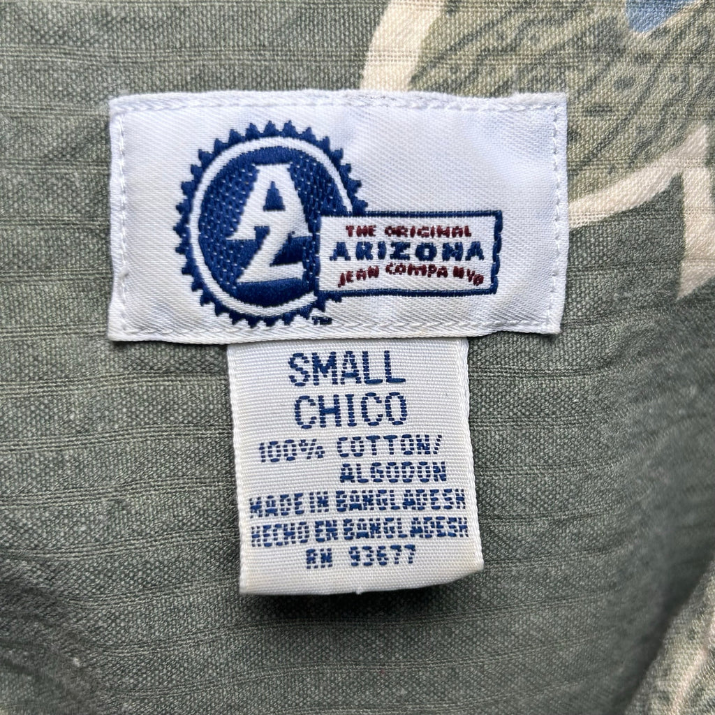 VTG Y2K Arizona Jean Co S Green Seersucker Button Down Shirt Casual Streetwear