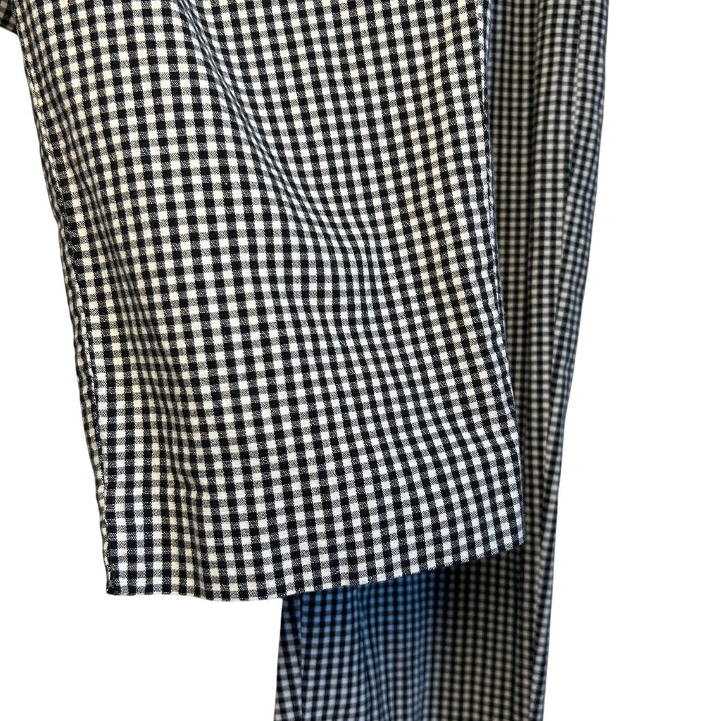 VTG 90s David Brooks Gingham Pants 8 29 Black White Retro Plaid Cigarette Slacks
