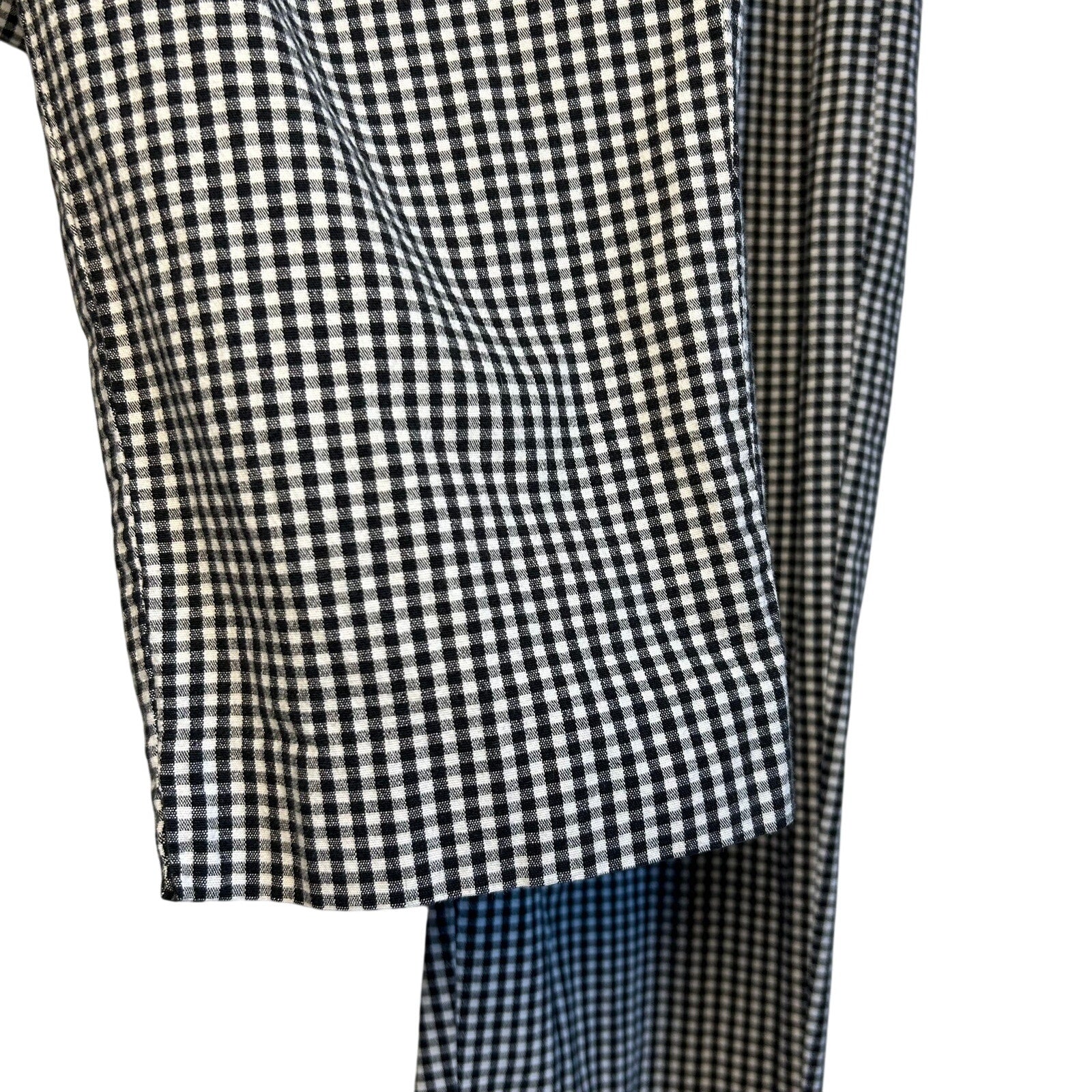 VTG 90s David Brooks Gingham Pants 8 29 Black White Retro Plaid Cigarette Slacks