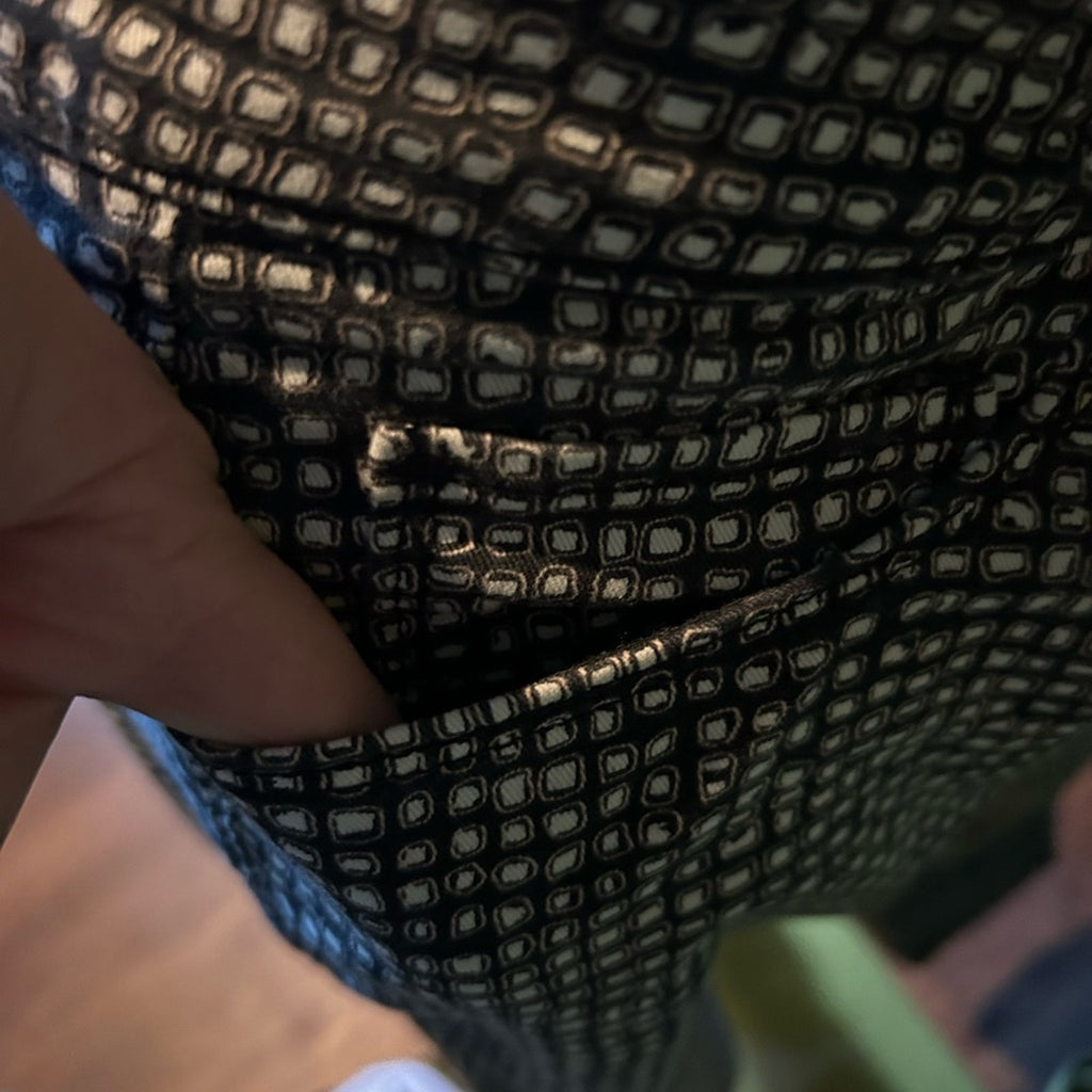 Ann Taylor Loft Black and White Geometric Print Skinny Ankle Pants Size 6