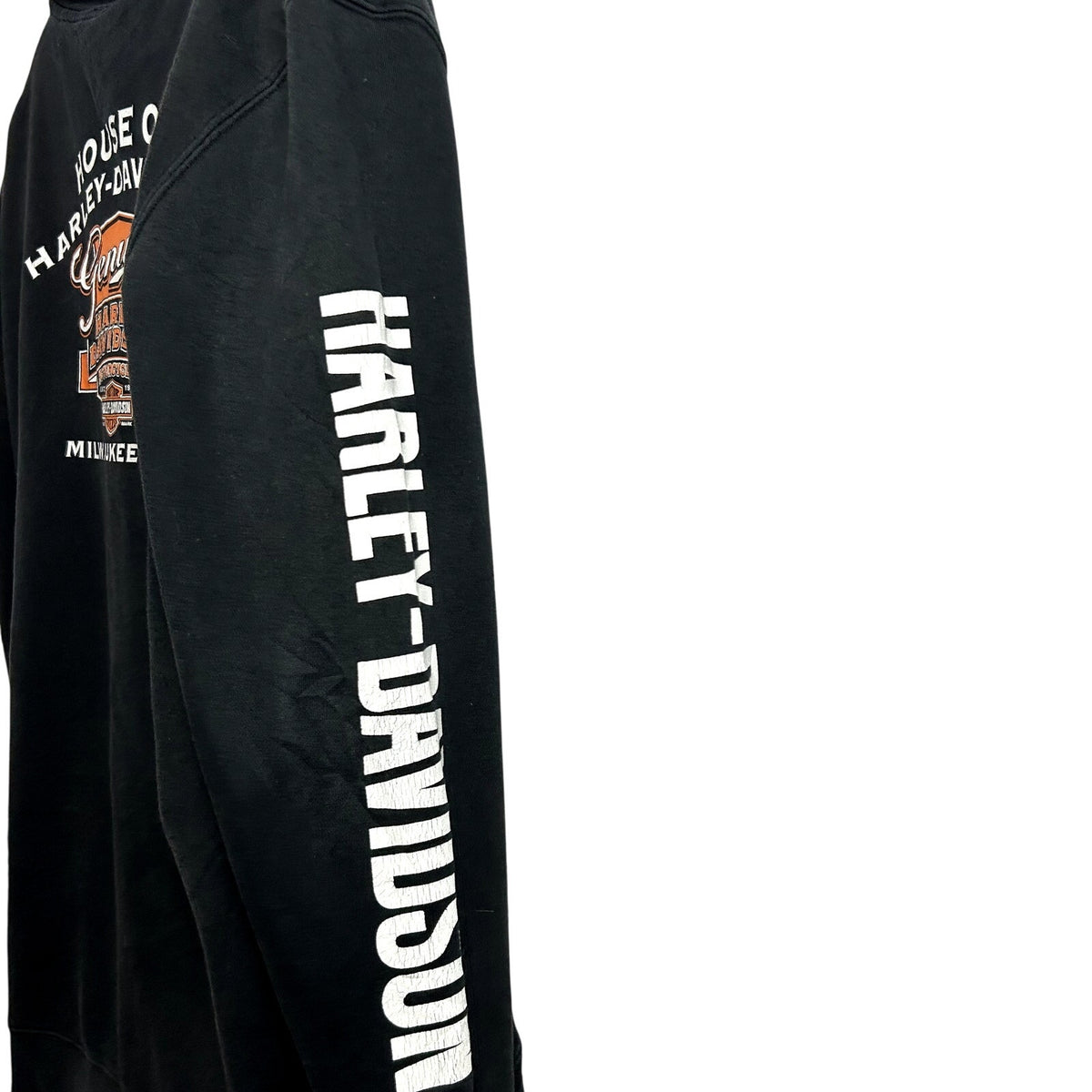 Harley-Davidson XL House of Harley 2013 Black Graphic Full Zip Biker Hoodie