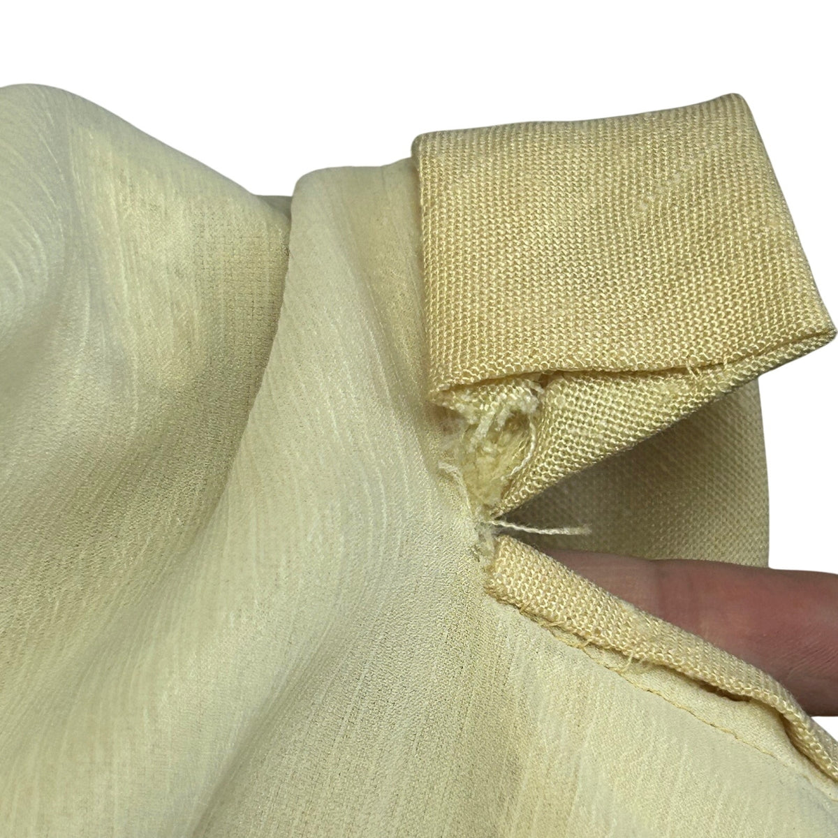 VTG 50s Hartnell Yellow Silk Applique Linen S Jacket Dress Set Feminine Wedding