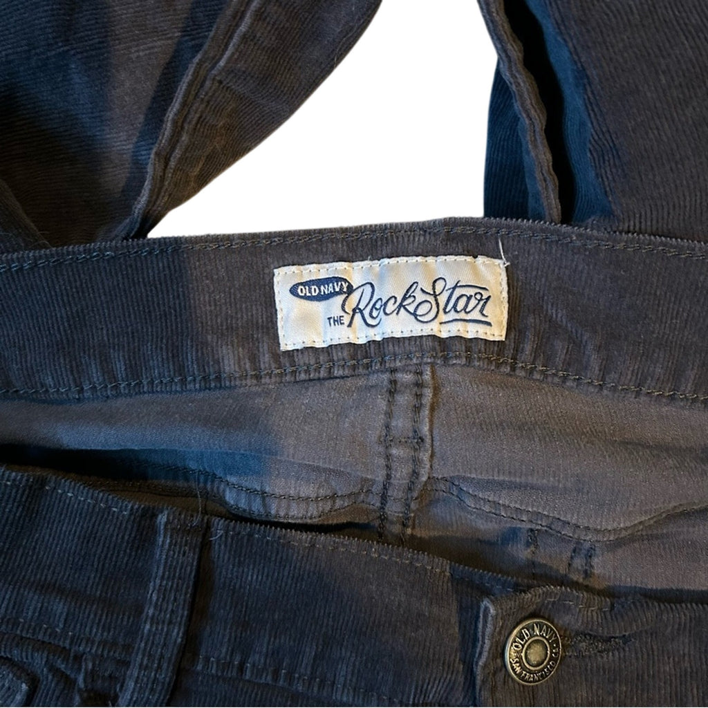 Old Navy Rockstar Navy Blue Corduroy Skinny Pants Women's Size 8 98% Cotton