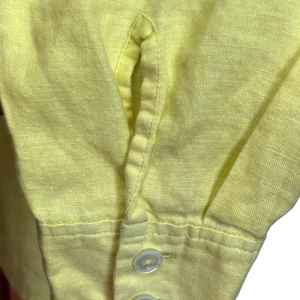 Real Clothes 8 Yellow Blouse Irish Linen French Seams Minimalist Quiet Luxury