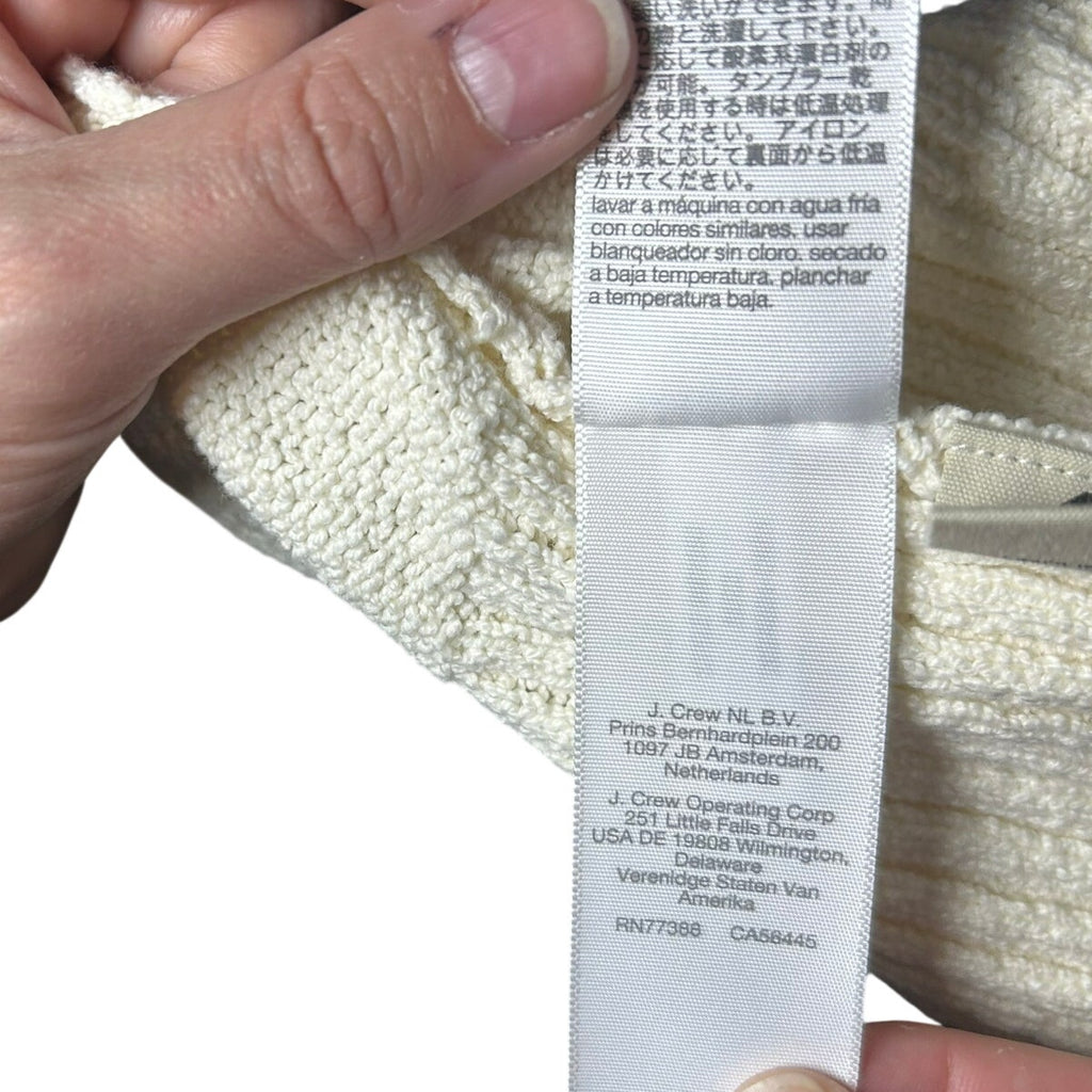 Madewell 2024 Texture-Stitch V-Neck Sweater Vest XL Ivory
