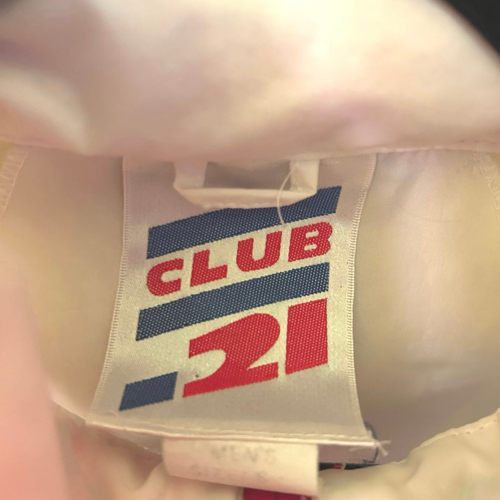 VTG 90s Club 21 Heavenly Hooded Windbreaker Red White Blue Small Medium Retro
