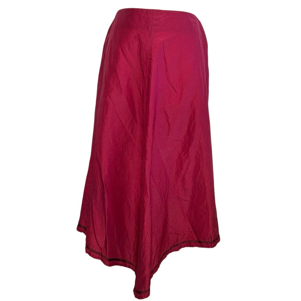 VTG Y2K Banana Republic Red Handkerchief Hem Midi 4 Skirt Fairy Coquette Boho