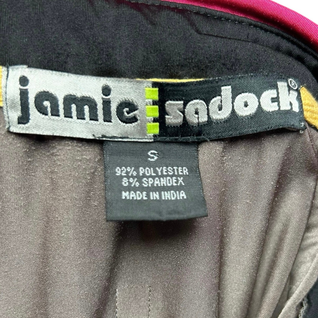 Jamie Sadock Sleeveless Zip Golf Polo Top Grey Pink S Studs Preppy Punk Retro