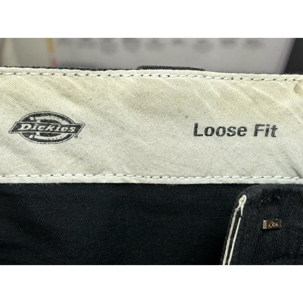 Dickies 52 Black Canvas Flat Front Loose Fit Utility Work Shorts Gorpcore