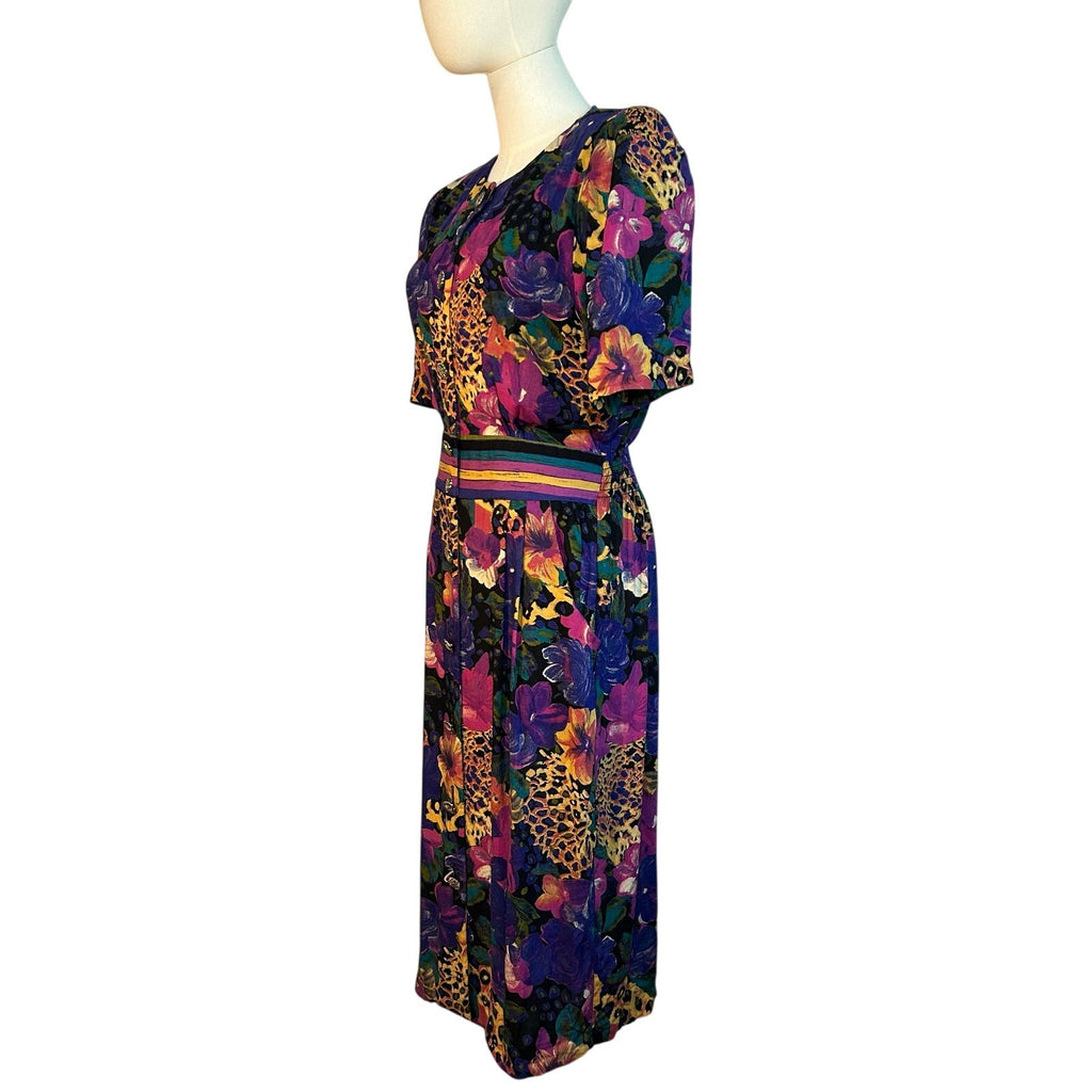 VTG Positive Attitude Midi Dress 11/12 Modern M Floral Whimsigoth Dark Academia