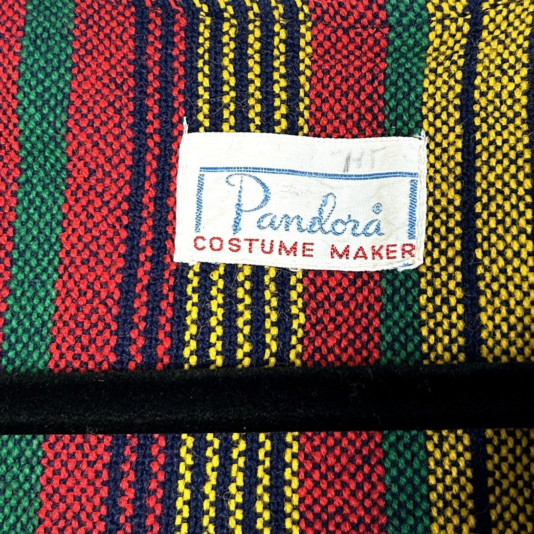VTG 70s Pandora Costume Maker Striped Knit Long Sleeve Top Disco Retro Medium