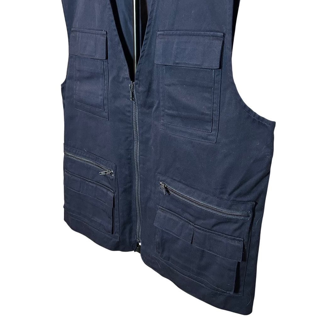 VTG Gerzon Navy Cotton Multi Pocket Technical Utility Gorpcore Vest Small M