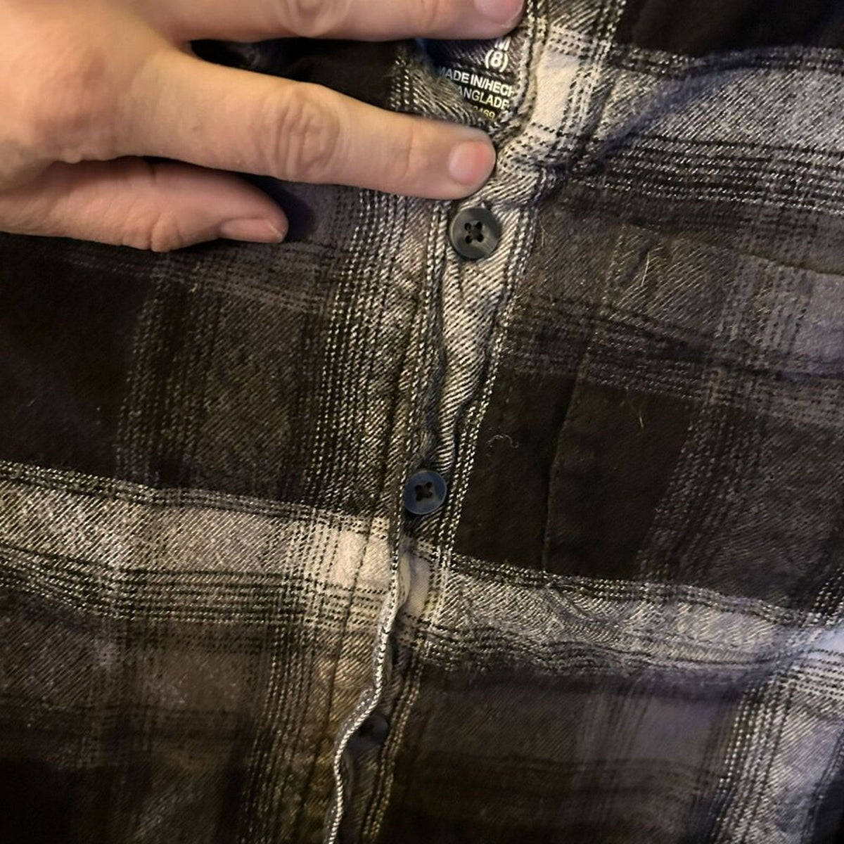 Wonder Nation Boys 8 Gorpcore Hooded Flannel Shirt Plaid Grunge Utility Layer