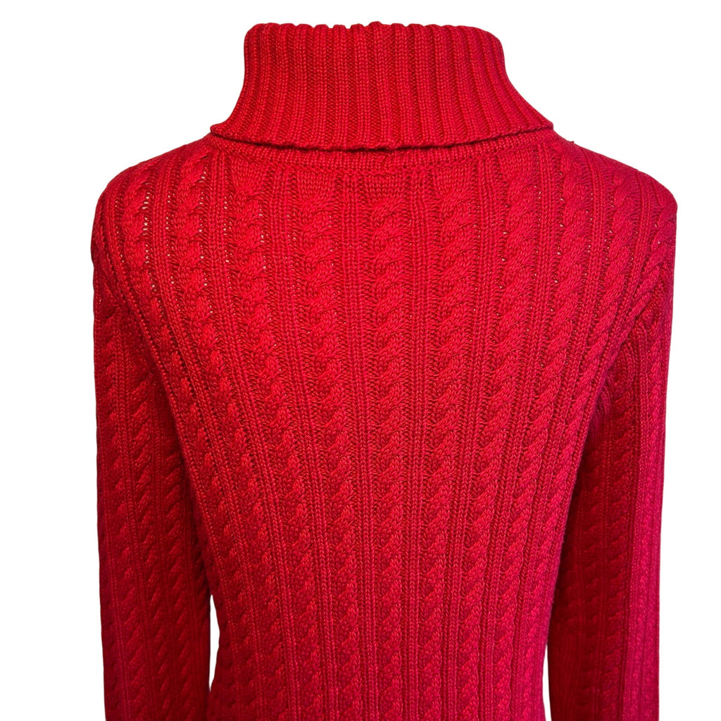VTG 90s Jeanne Pierre Turtleneck M Sweater Cotton Knit Minimalist Retro Preppy