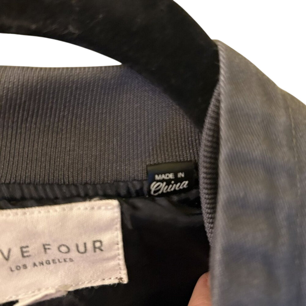 Five Four Los Angeles Canton Hooded Jacket Gray Canvas Utility Streetwear M