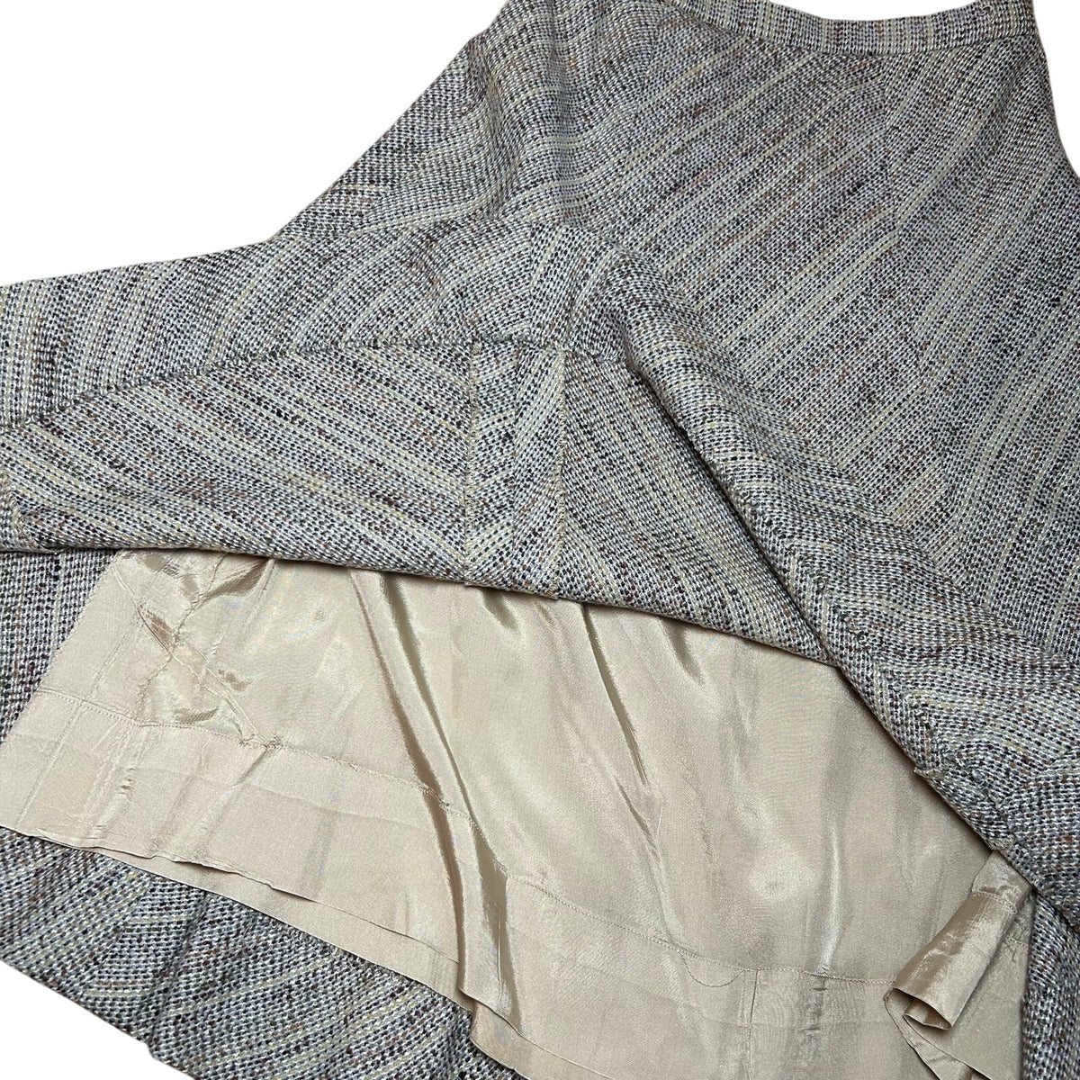 VTG 60s Bespoke S Wool Midi Skirt Retro Mod Dark Academia Twee Preppy Minimalist