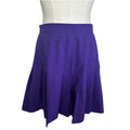 VTG 80s Lejay Purple Pleated Mini Skirt M Tennis Activewear Preppy Retro Casual