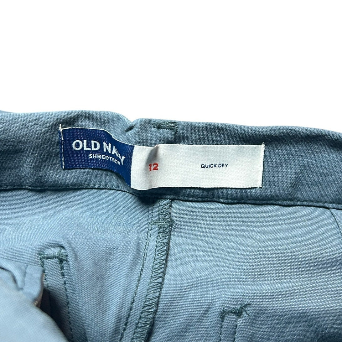 NWT Old Navy Kids Shredtech Steel Blue Casual Utility Pants Quick-Dry 12 Boys