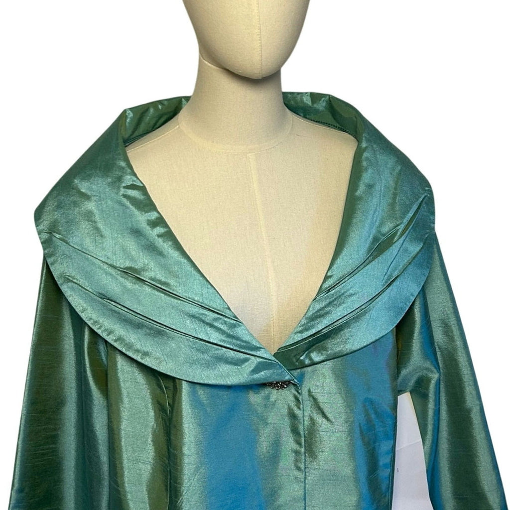 NWT ASHRO Teal Plus Size 16 Blazer Jacket Statement Workwear Career Outerwear