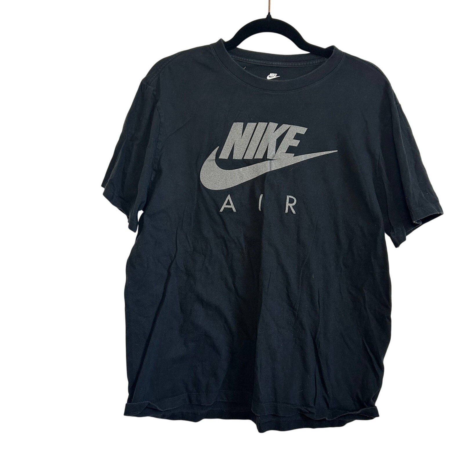 Nike Graphic T-Shirt Black L Short Sleeve Cotton Activewear Sportswear Skater