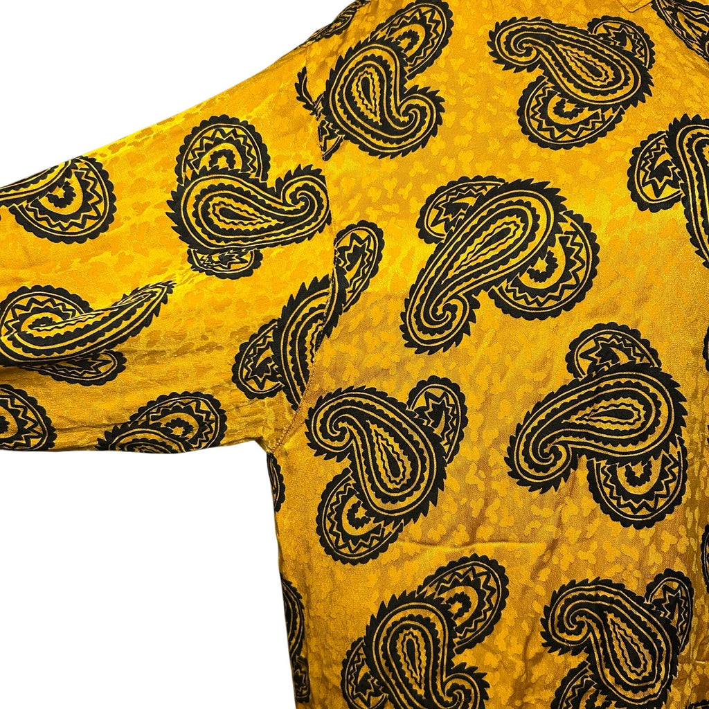 VTG 70s Saks Fifth Avenue Psychedelic Silk Paisley Dagger Shirt Whimsygoth Large