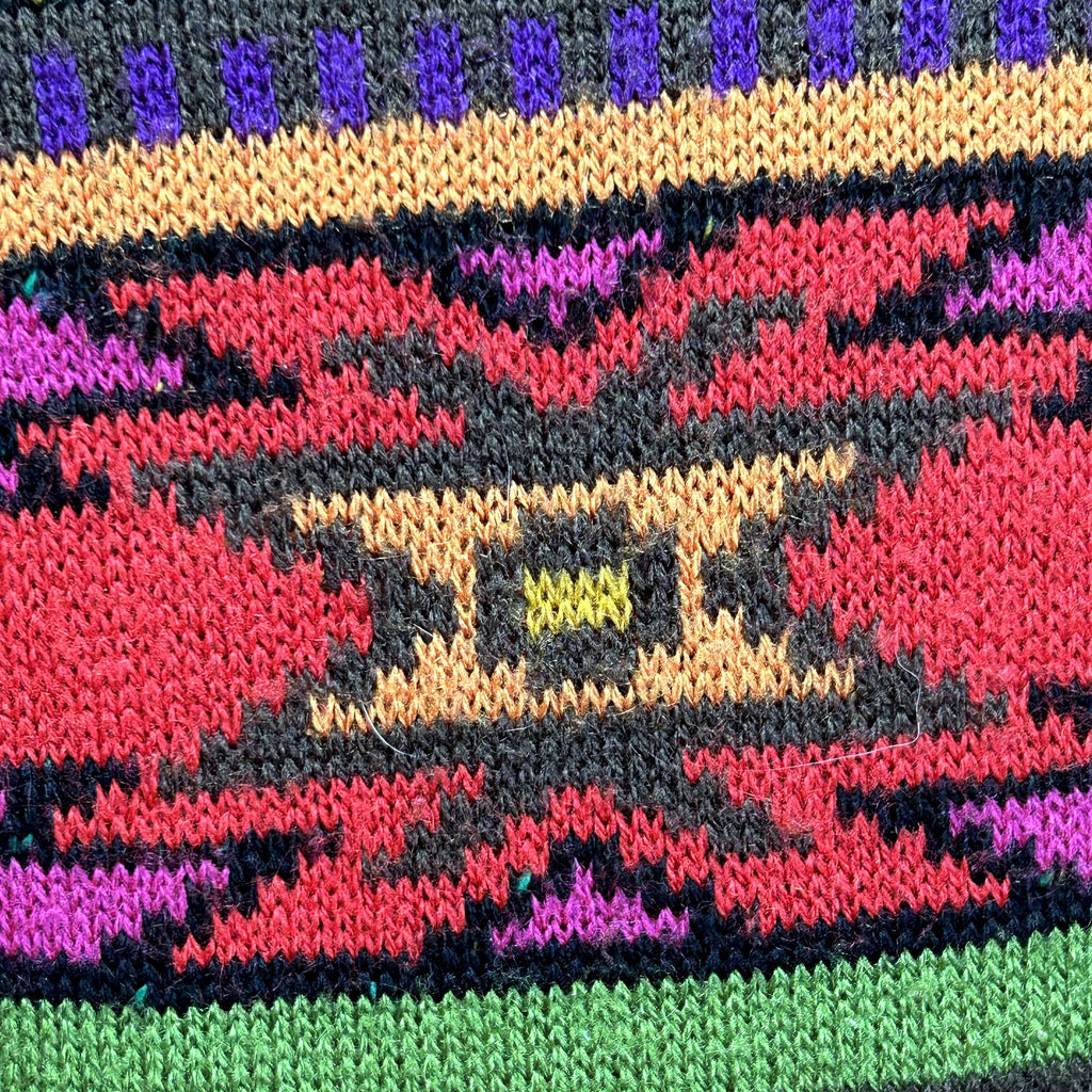 VTG 90s Hastings & Smith M Southwestern Aztec Cable Knit Crewneck Sweater