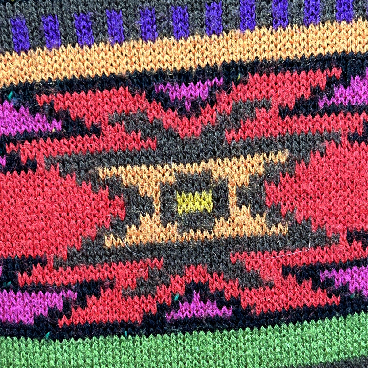 VTG 90s Hastings & Smith M Southwestern Aztec Cable Knit Crewneck Sweater