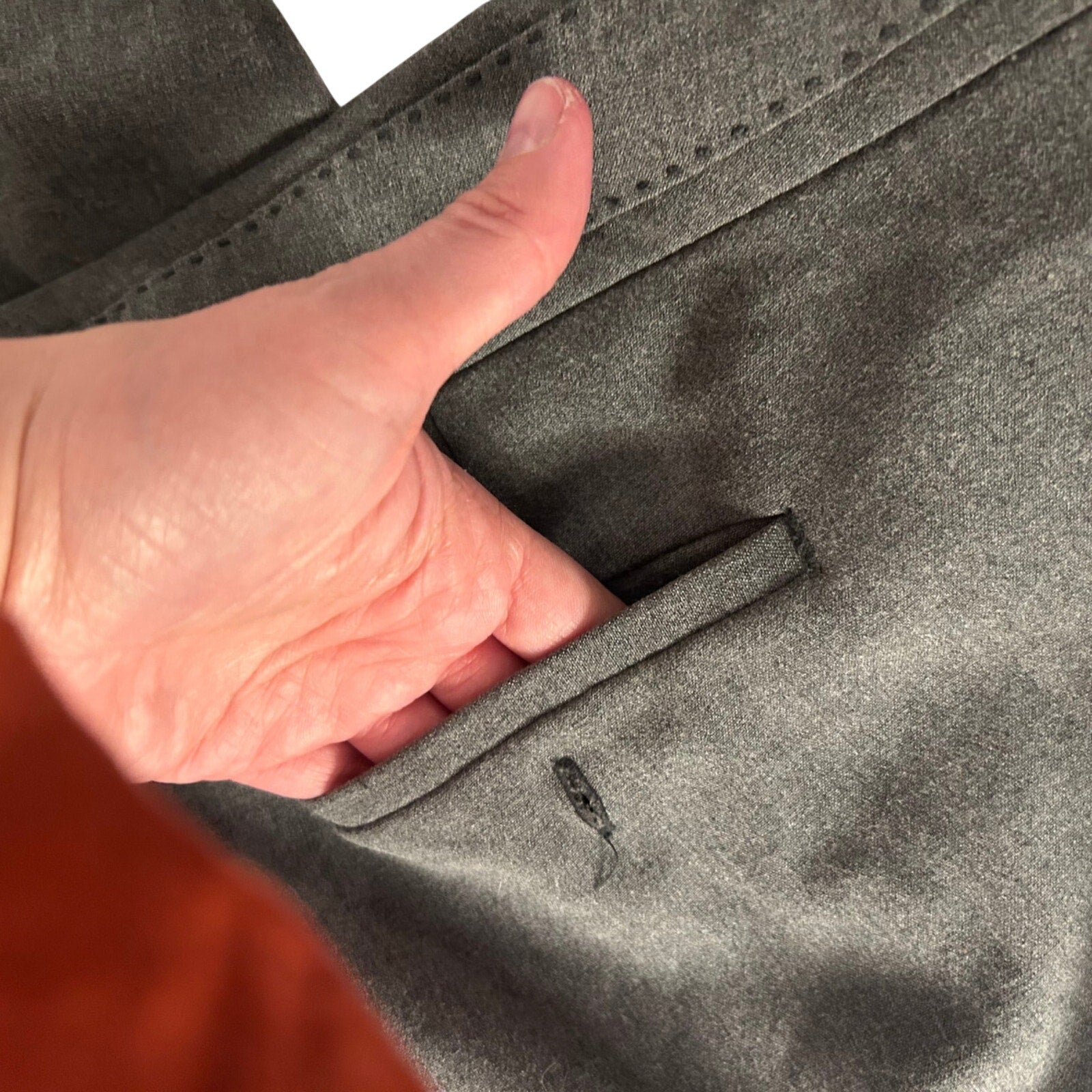 Christopher Banks Charcoal Gray Wool Blend Dress Pants Straight Leg Professional