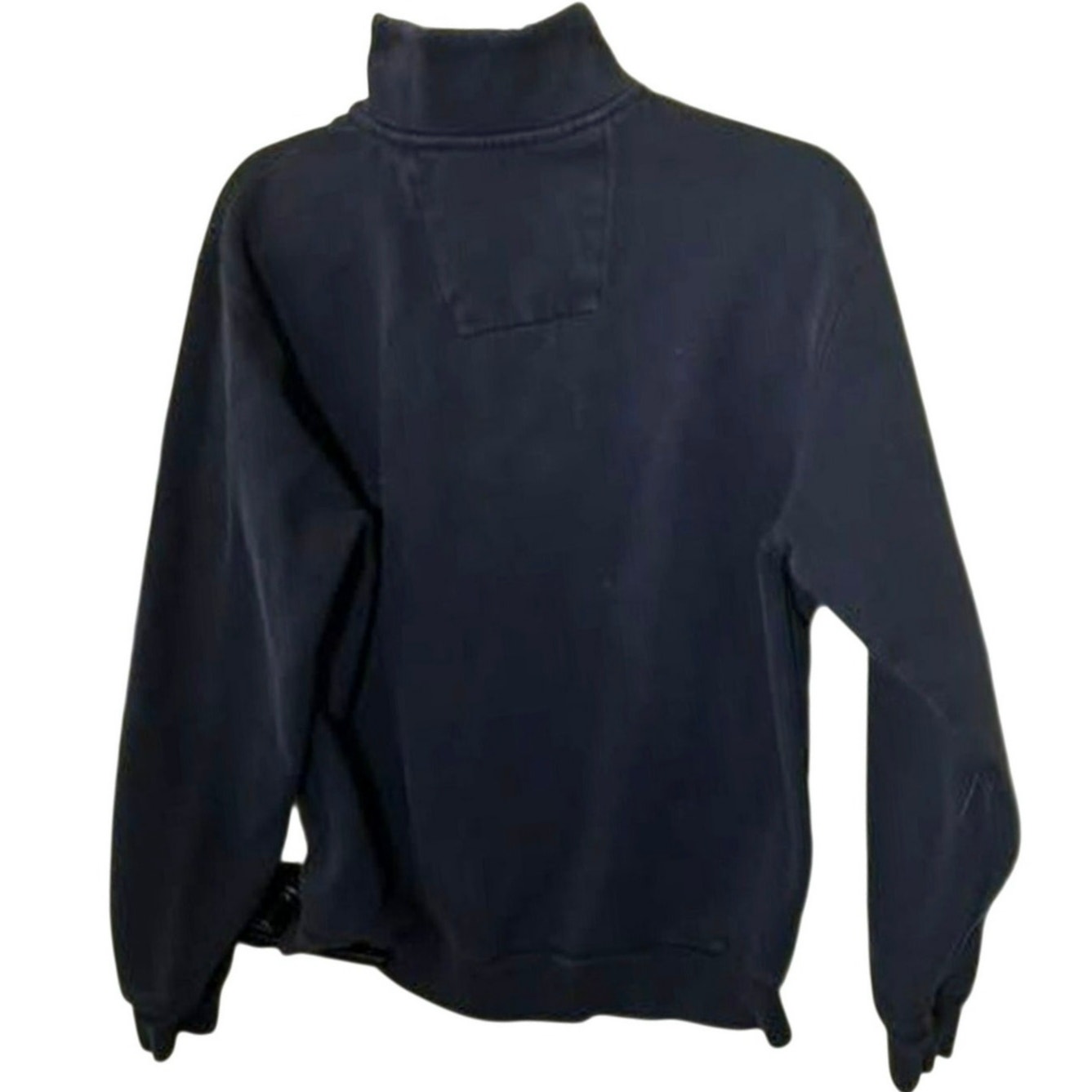 VTG Arrow Mens Quarter Zip Pullover Black Striped Collar Y2K Sweater Medium