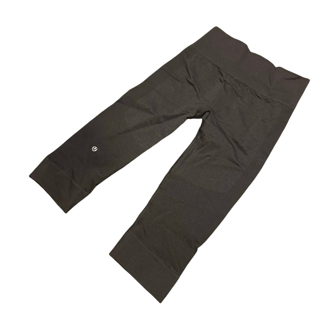 Lululemon Ebb To Street Tight Crop Leggings Black 6 Seamless High Rise
