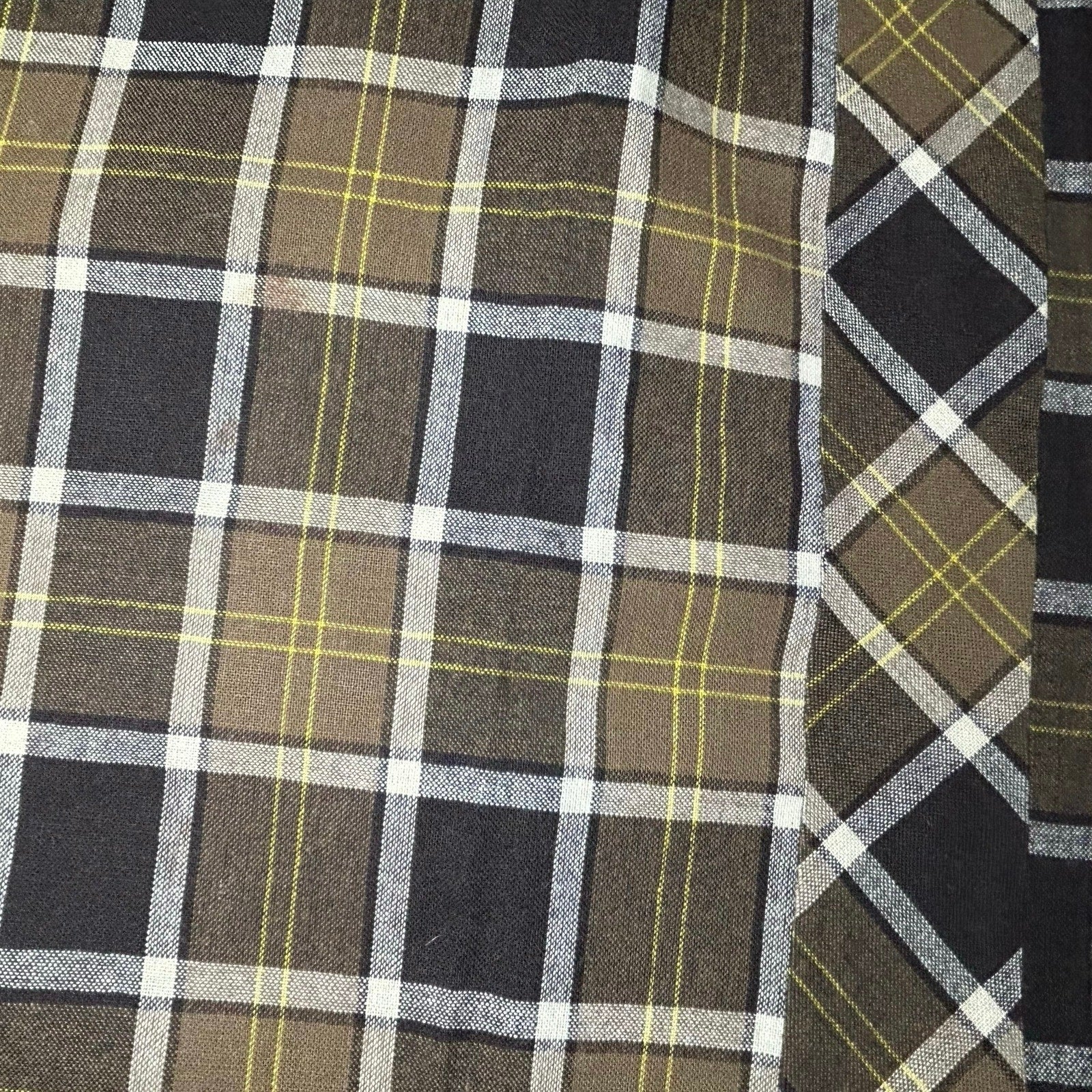 VTG 50s Graff Brown Plaid Wiggle XS Skirt Retro Preppy Dark Academia Twee Casual