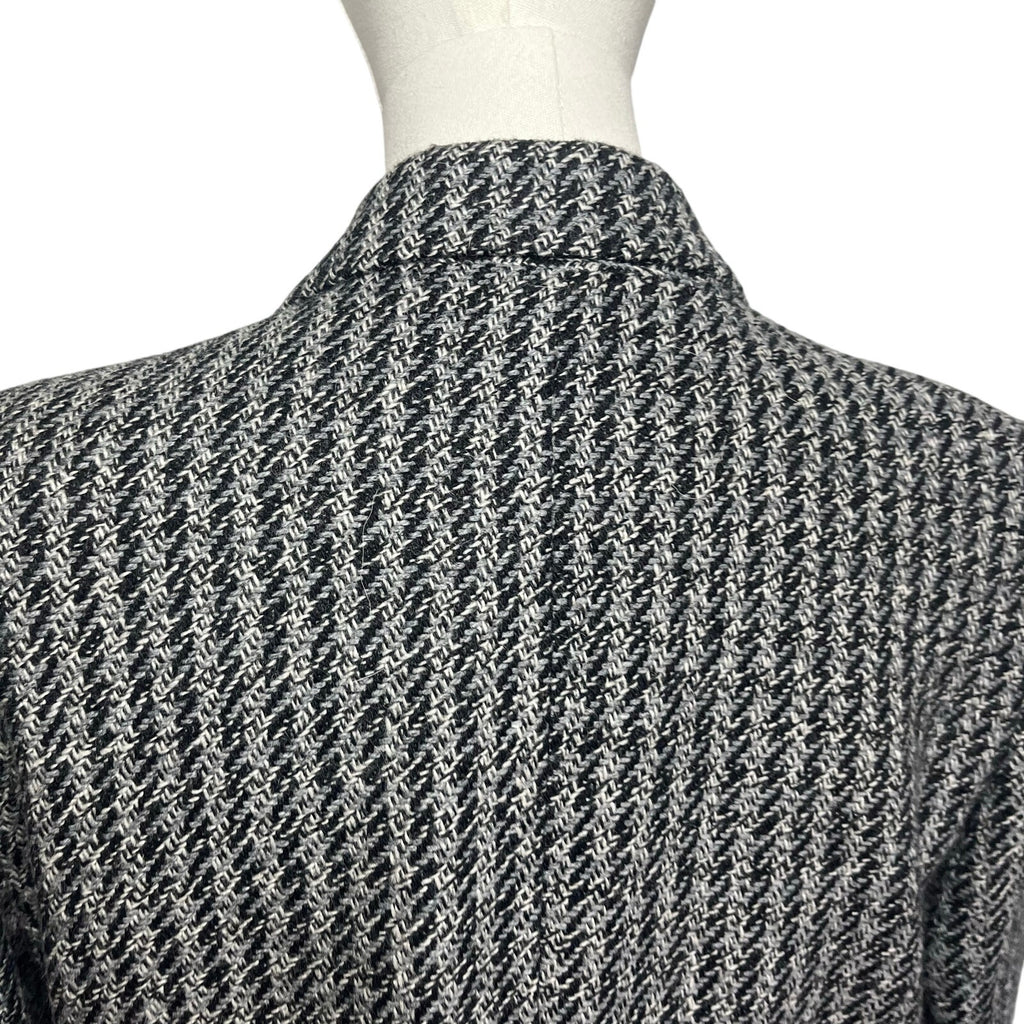 VTG 80s Christopher Gray Blazer Wool Blend 12 Dark Academia Preppy Minimalist