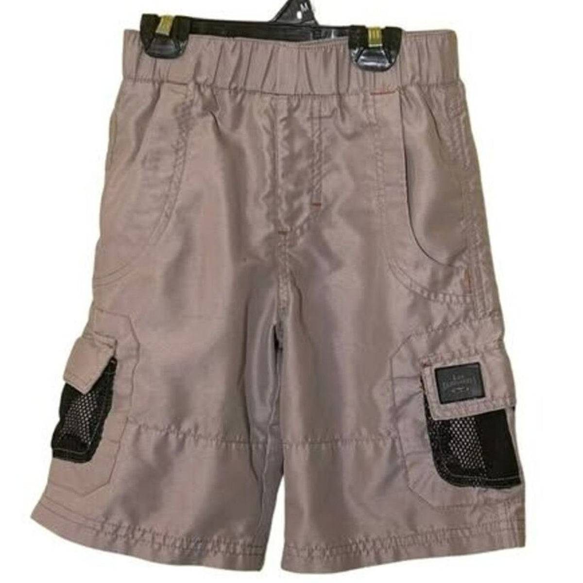 Lee Dungarees Boys Mesh Lined Cargo Shorts Tan Khaki Size L Y2K Gorpcore Utility