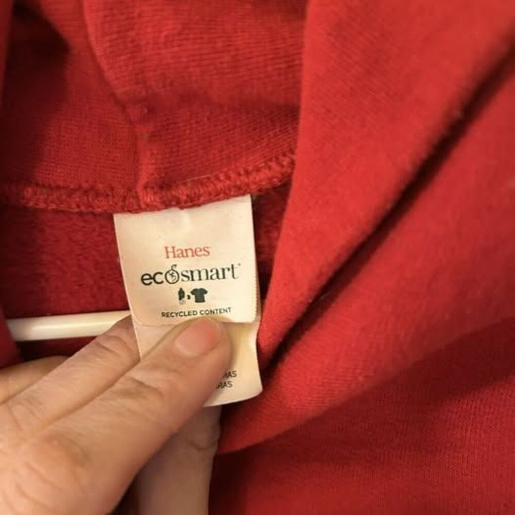 Hanes EcoSmart Kids Red Pullover Fleece Hoodie Size 6 Unisex Recycled Casual