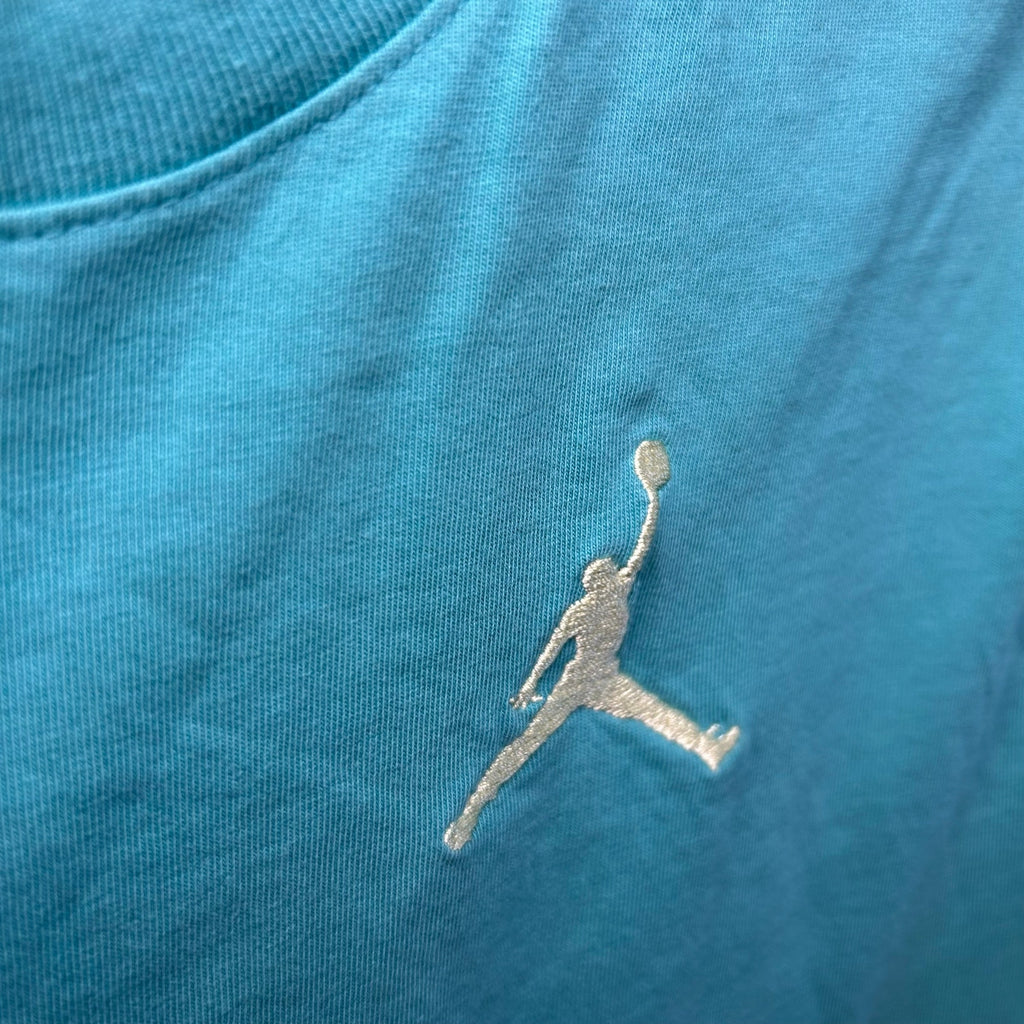 Michael Jordan Teal Embroidered Logo T-Shirt Mens L Retro Athletic Sportswear