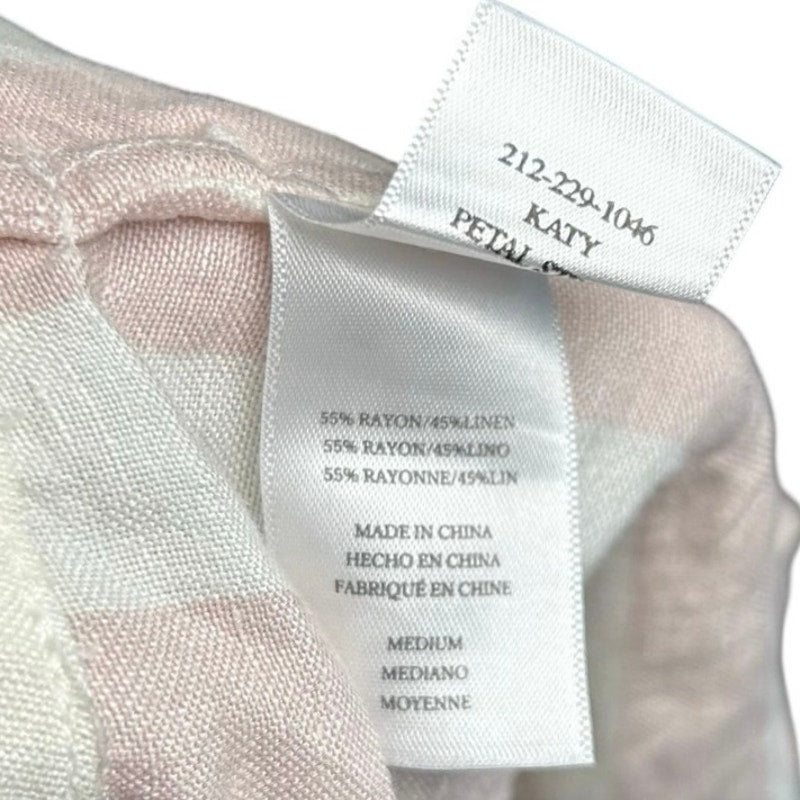 Rails Katy Petal Stripe Shorts Pink White Rayon Linen Medium Coquette Preppy
