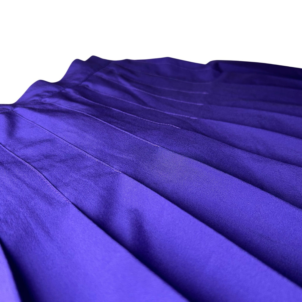 VTG 80s Lejay Purple Pleated Mini Skirt M Tennis Activewear Preppy Retro Casual