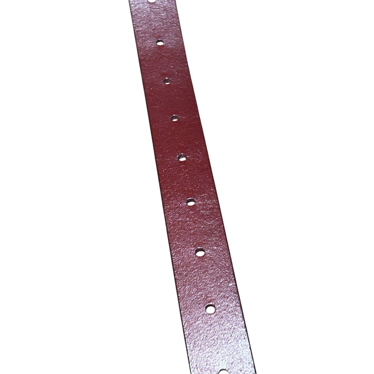VTG Red Brown Adjustable Leather Belt Brass Buckle Minimalist Retro Western Boho