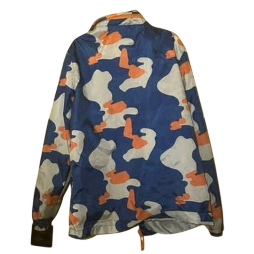 Cat & Jack Boys Camo Windbreaker Rain Jacket Size M 8/10 Blue Gorpcore Packable